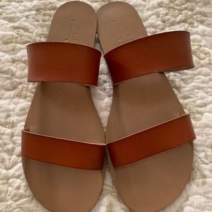 J by J Crew leather slides